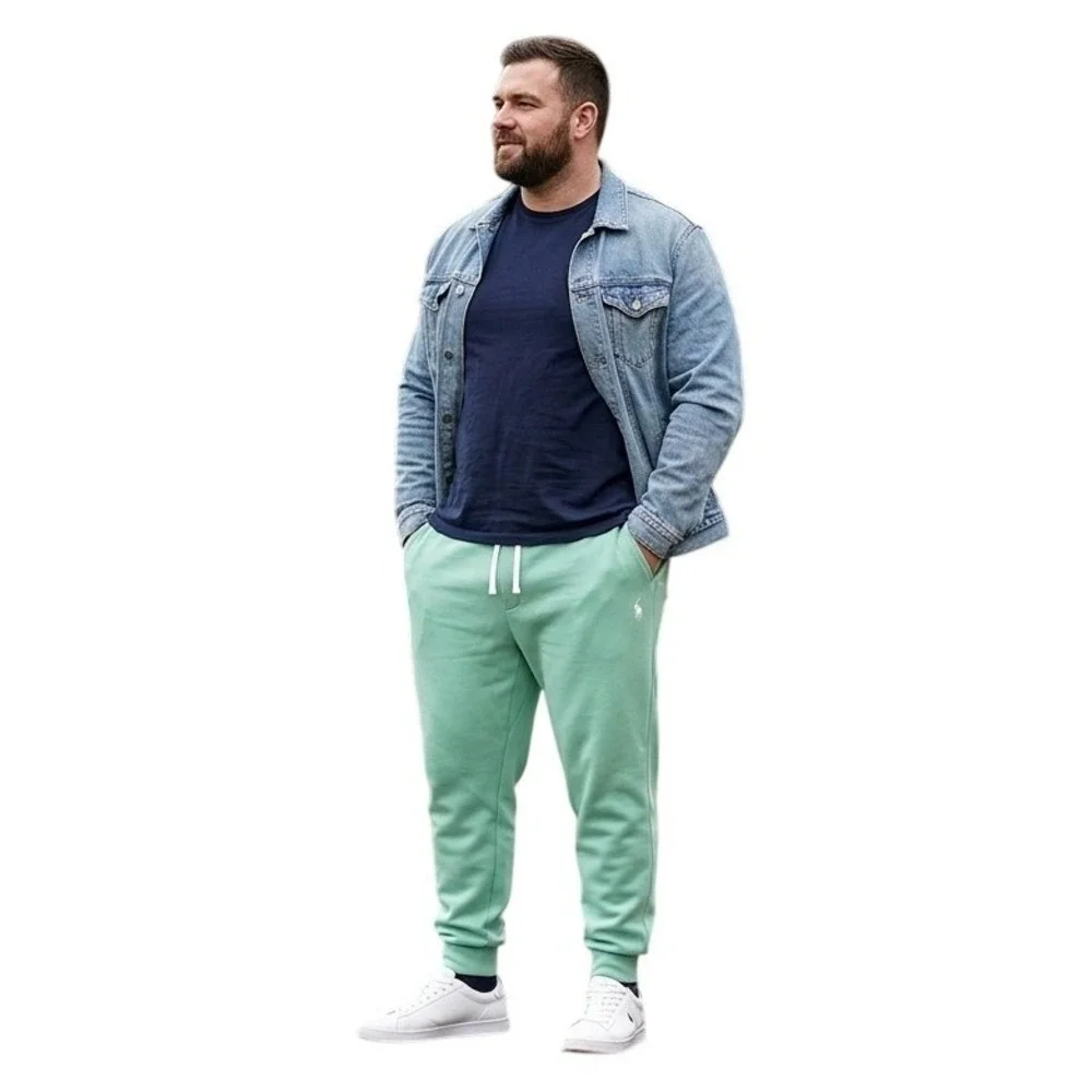 Polo Ralph Lauren Joggers Sweatpants Mint Green‎ Pony Logo Mens Size 2XLT